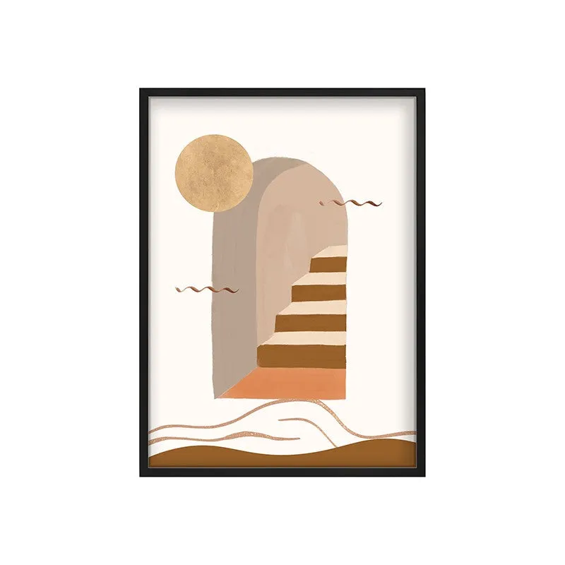 Steps to Serenity Canvas Wall Painting With Black Frame media 3