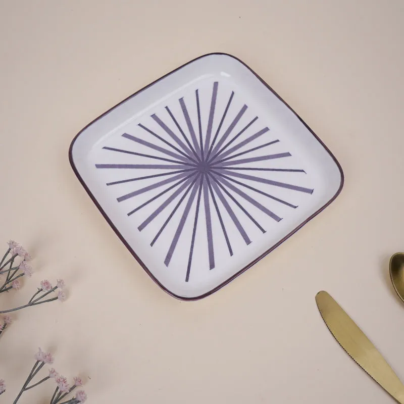 Mario Maroon Square Snack Plate - Set Of Six media 5