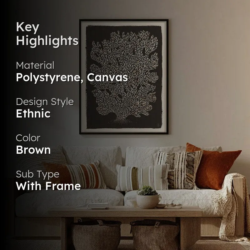 Tree of Life Illustration Canvas Wall Painting With Black Frame media 2