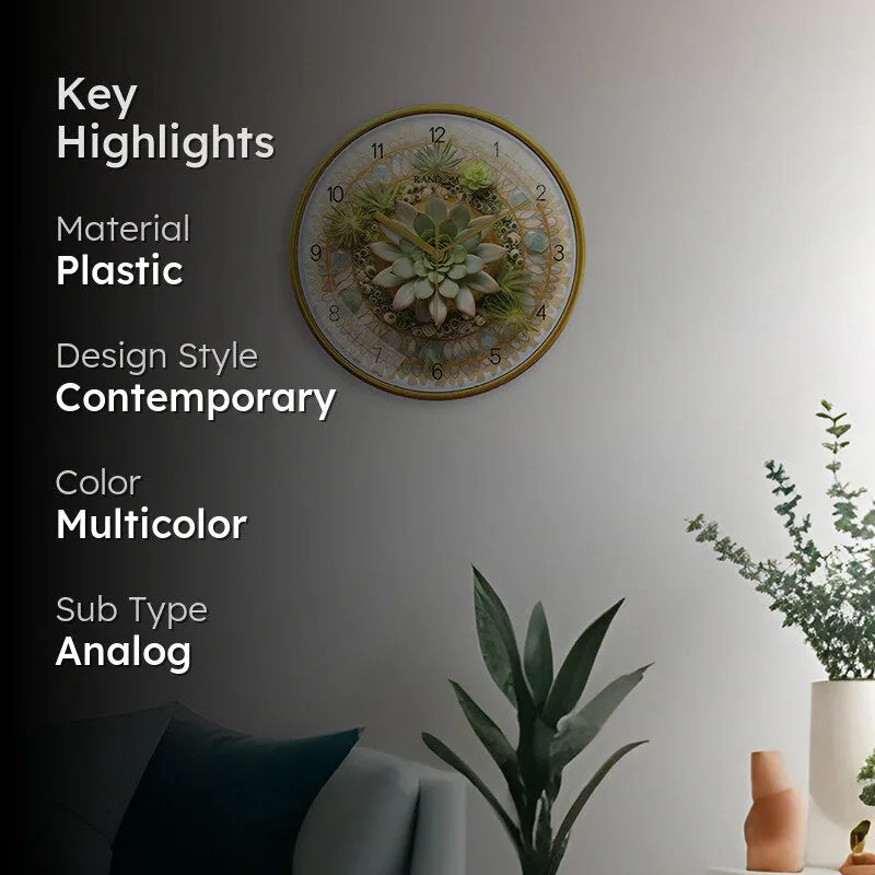 Orchid Orbit Analog Wall Clock media 2