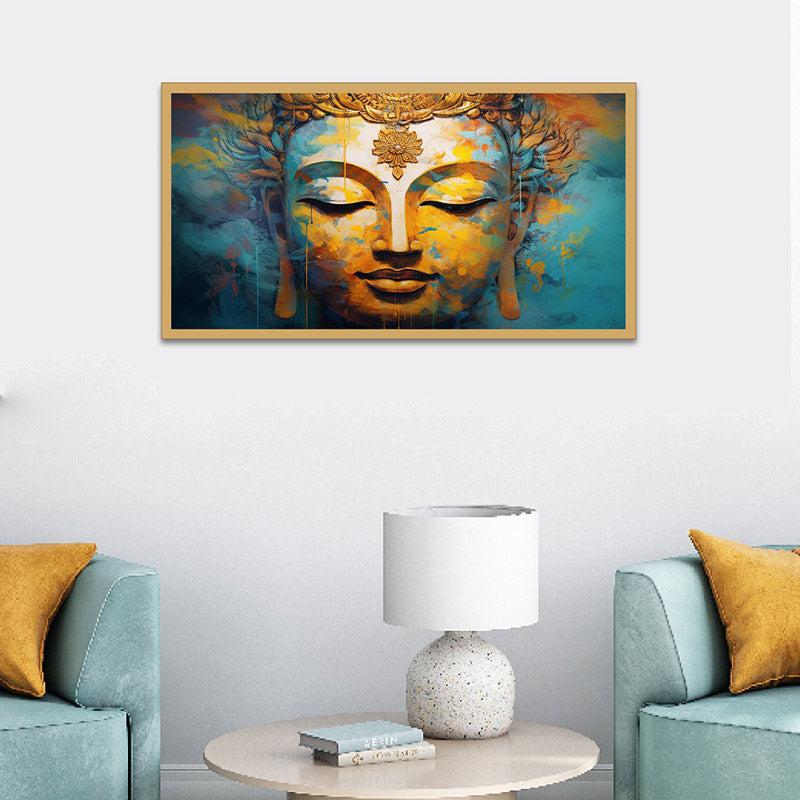 Buddha Vihara Canvas Wall Painting With Frame