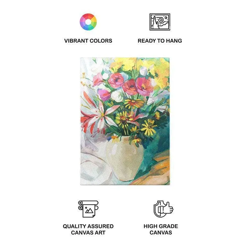 Still Life With A Bouquet Canvas Wall Painting - Gallery Wrap media 4
