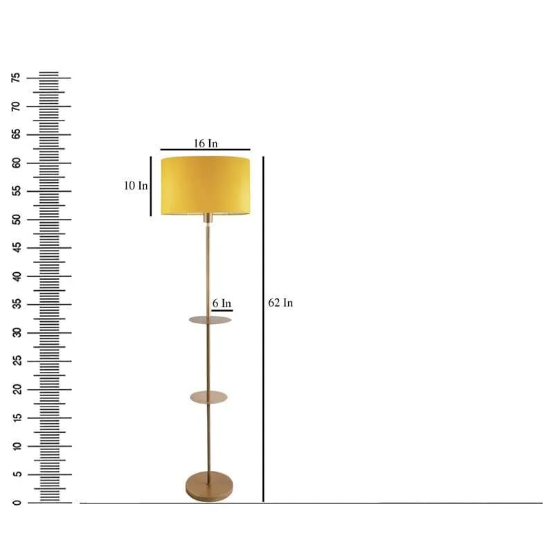Citrine Kia Floor Lamp With Shelf media 6