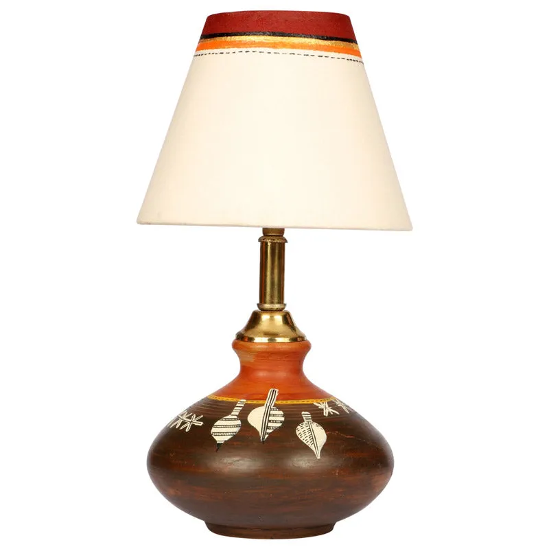 Ruba Handcrafted Terracotta Table Lamp - Multicolor media 3
