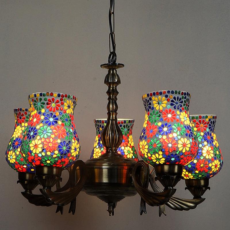 Ervo Vistara Mosaic Golden Antique Ceiling Lamp