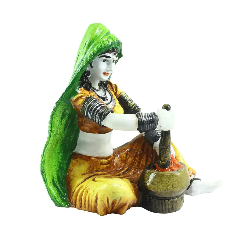 Rajasthani Lady Polyresin Showpiece media 4