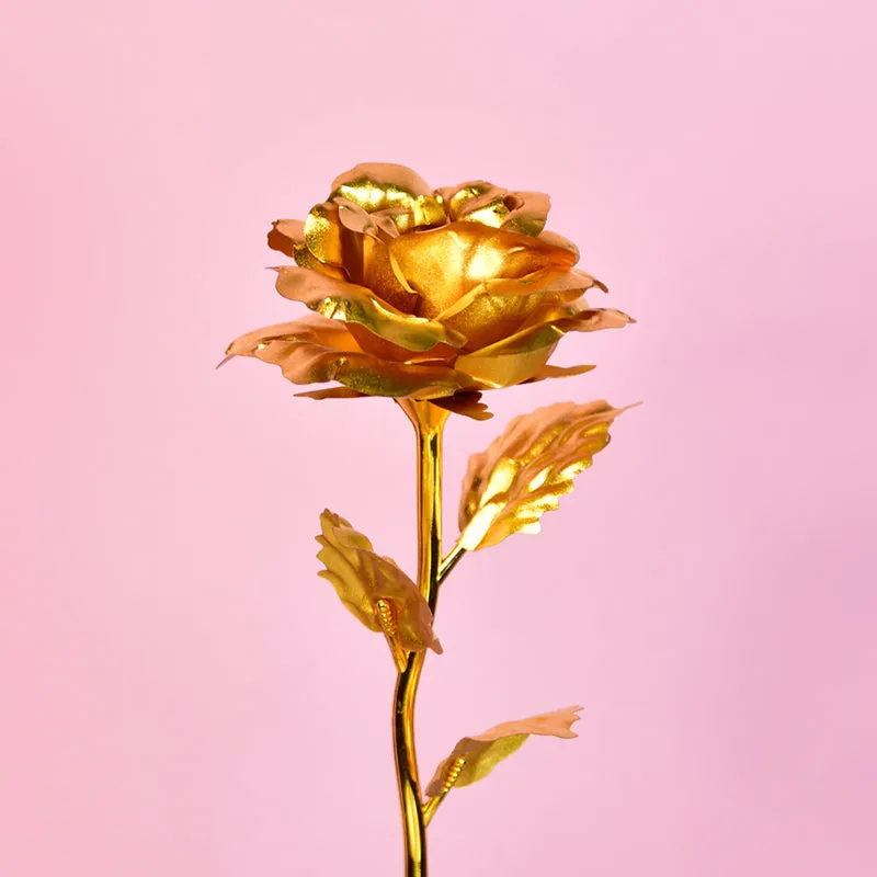 Story Of Rose Resin Showpiece - Gold media 5