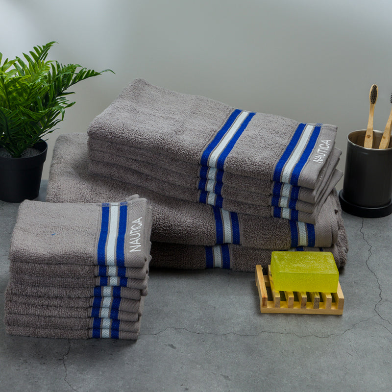 Nautica Dove Dual Cotton Towel Set (Grey) - Set Of Fourteen media 4