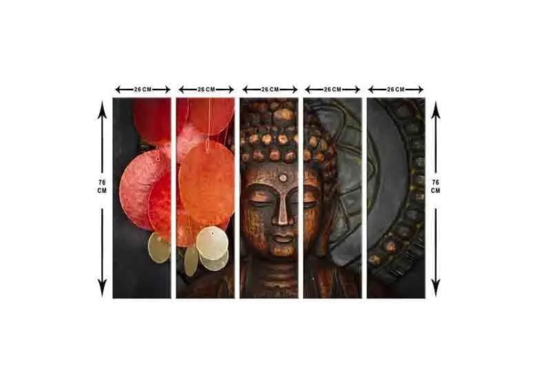 Calm Buddha Wall Art - Five Piece Set media 8