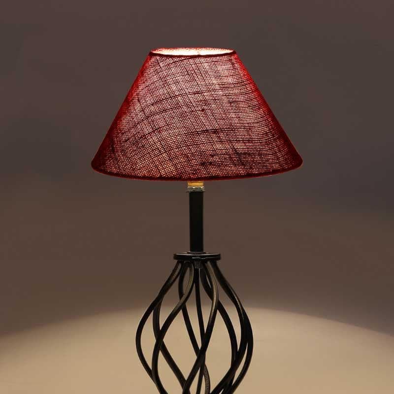 Meriyo Fabric Table Lamp - Red,Black media 3