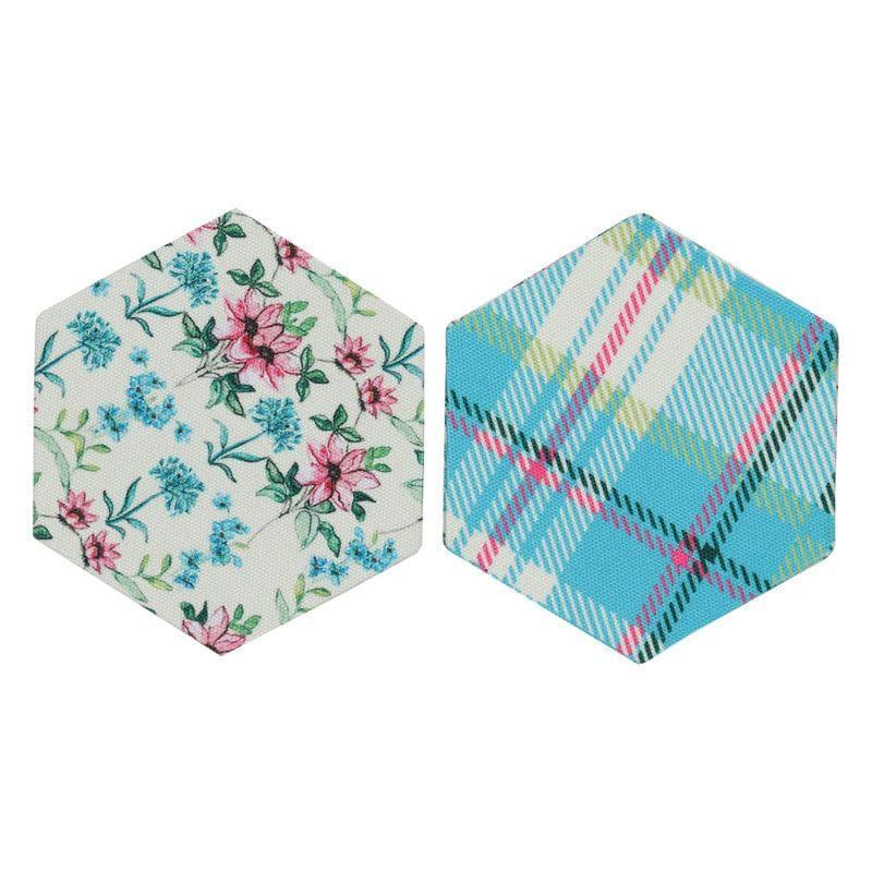 Elif Hexa Canvas Coaster - Set Of Two media 3