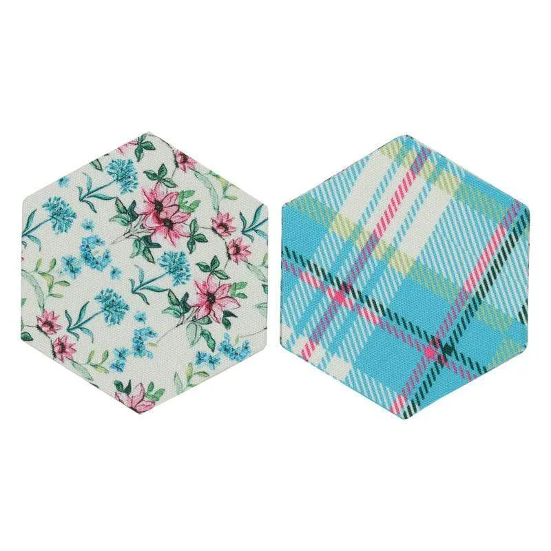 Elif Hexa Canvas Coaster - Set Of Two media 3