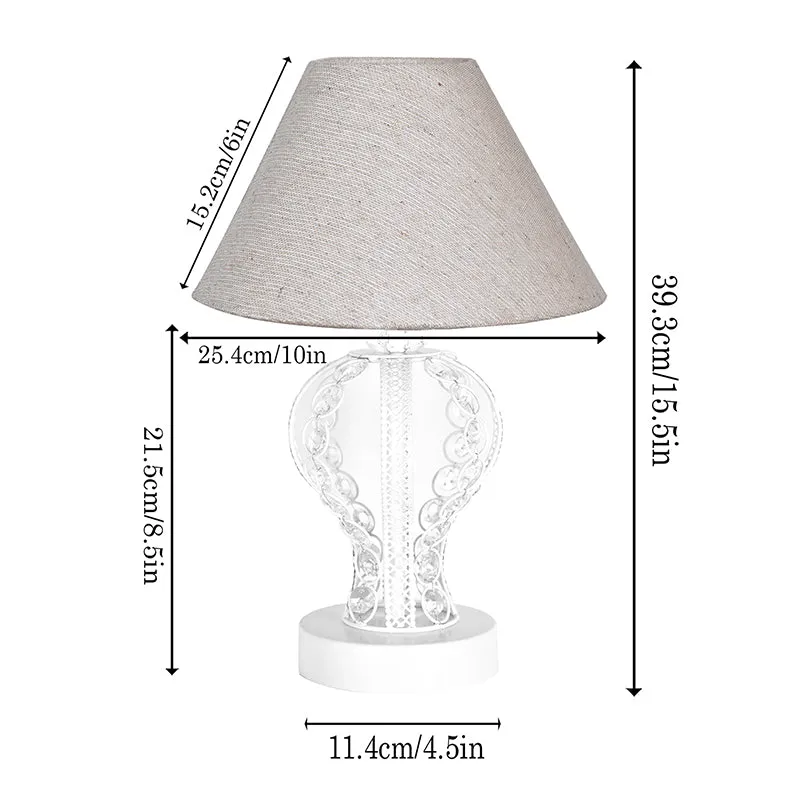 Irelle Fey Metal Table Lamp - Beige,White media 6