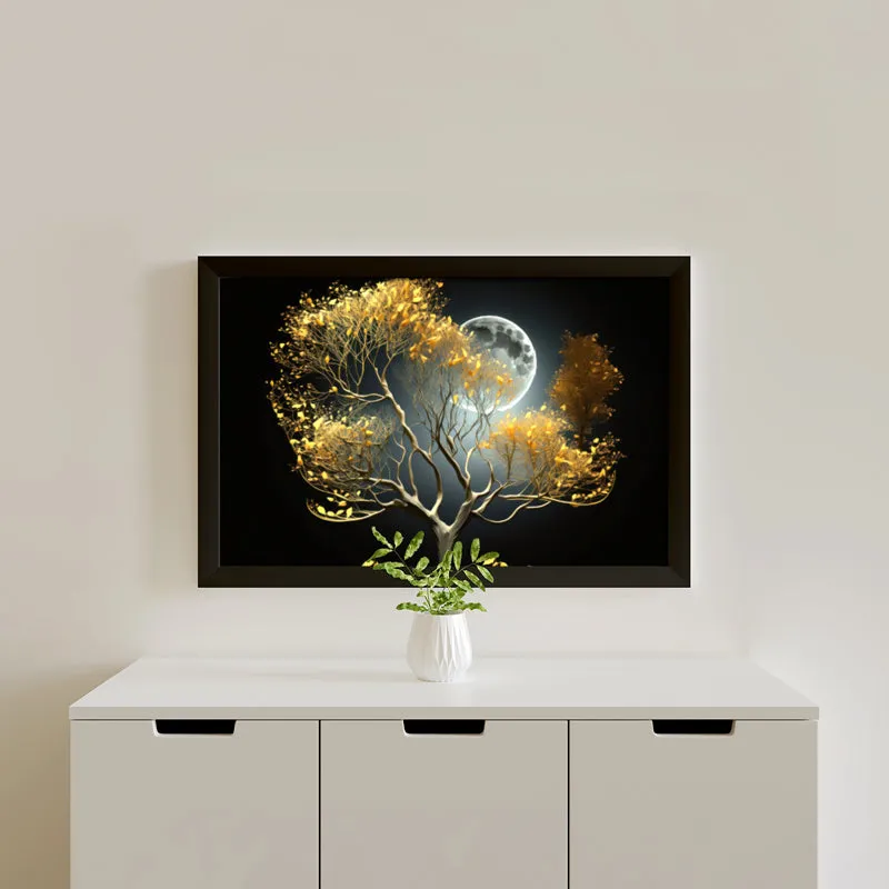 Luna Golden Radiance Wall Painting media 1