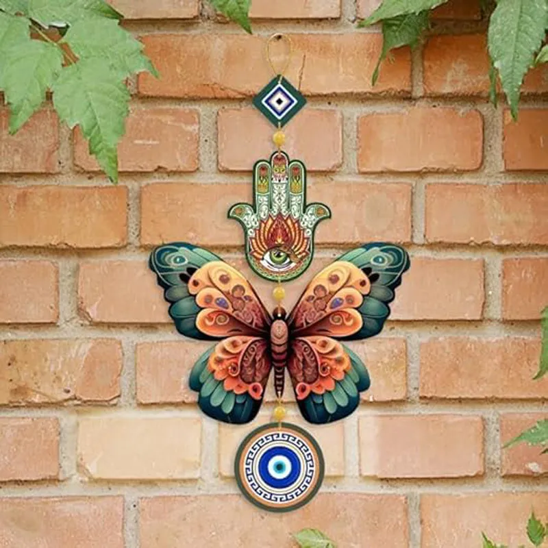 Butterfly Nazar III Polyester & MDF Wall Hanging - 1