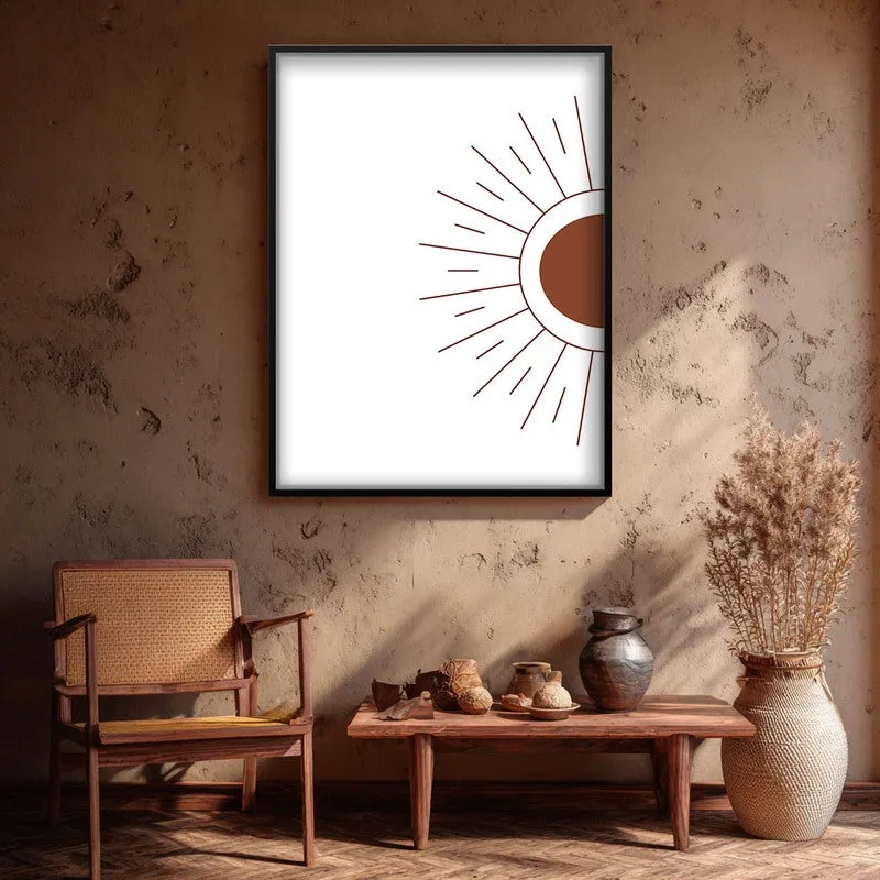 Amber Ray Canvas Wall Painting With Black Frame media 3