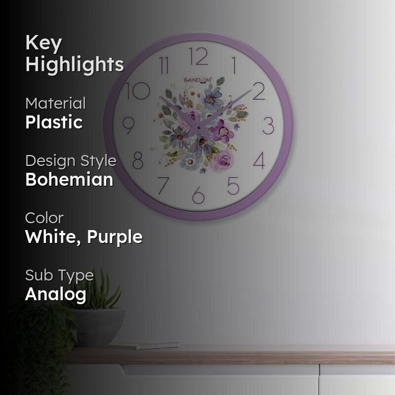 Lavender Plush Wall Clock media 2