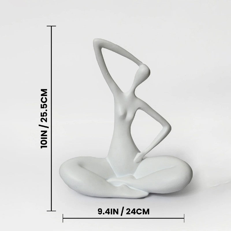 Meditative Pose Decorative Sculpture - White media 7