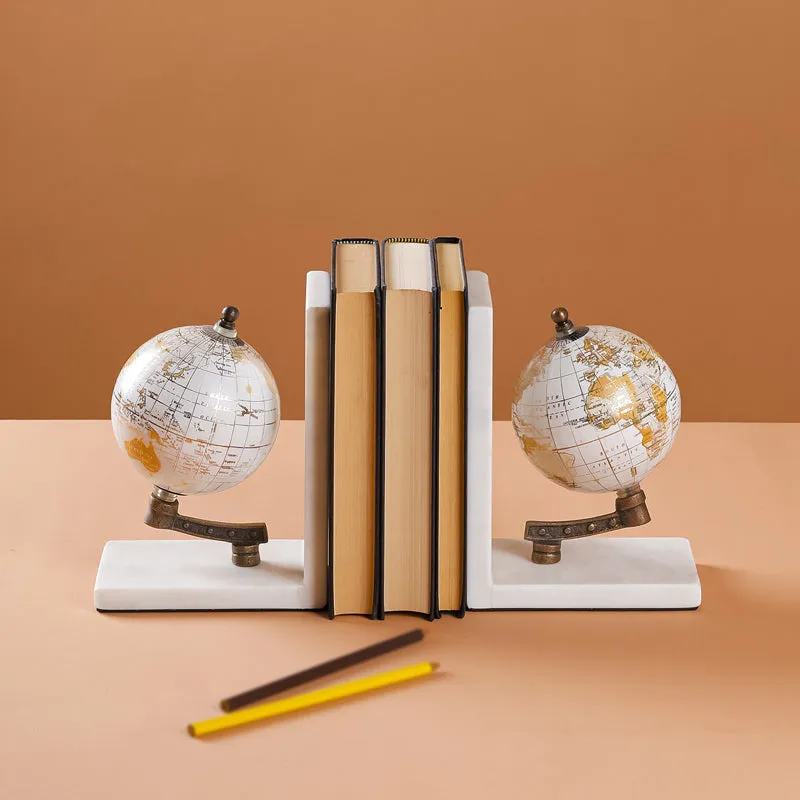 Cartographica Book End (White) - Set Of Two media 1
