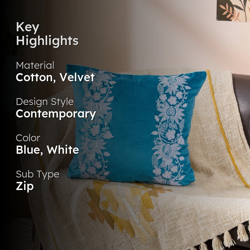 Jcobean Multi Cotton Velvet Cushion media 2