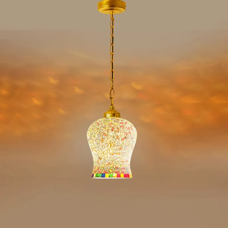 Mosaic Mini Metal & Glass Ceiling Lamp media 5