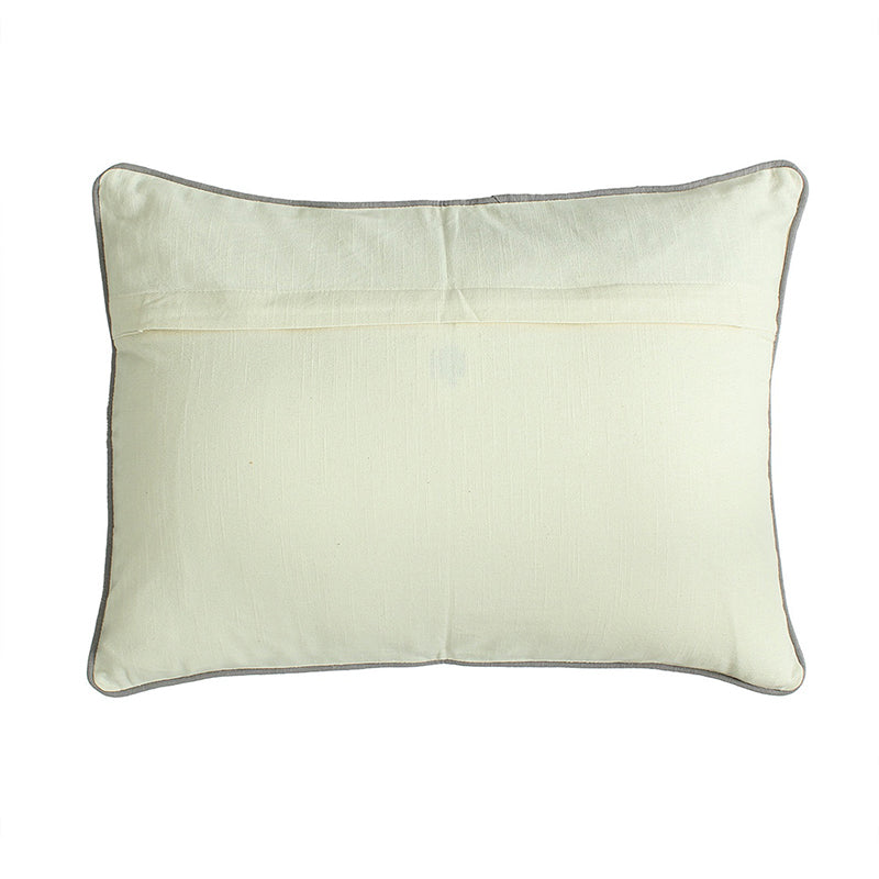 Chateau Stripes Woven Cotton Cushion Cover (Grey) - Set Of Two media 6