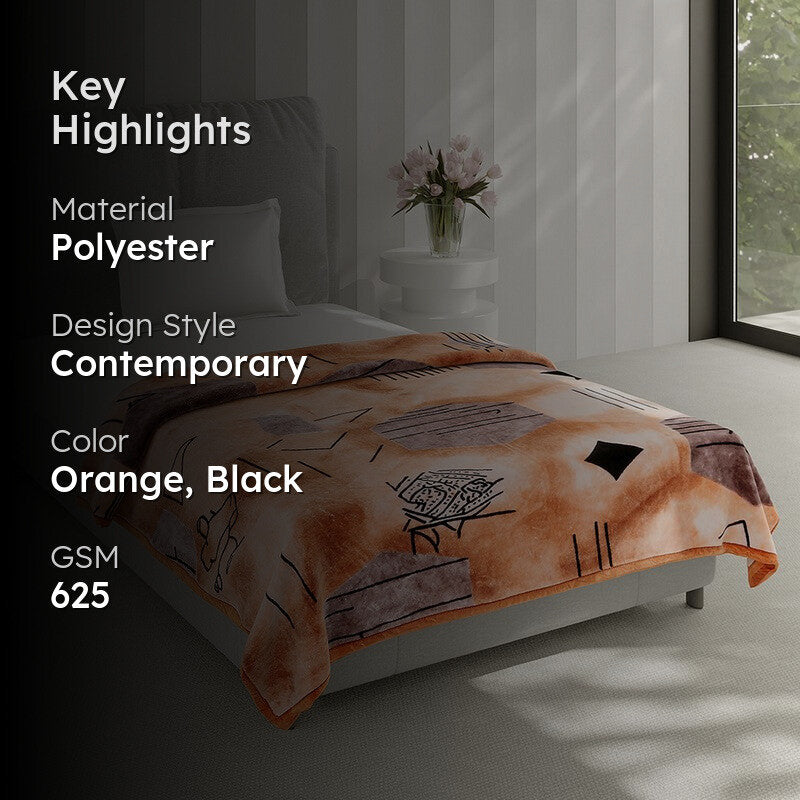Monte Carlo Terracotta Dreamscape Blanket - 625 GSM media 2