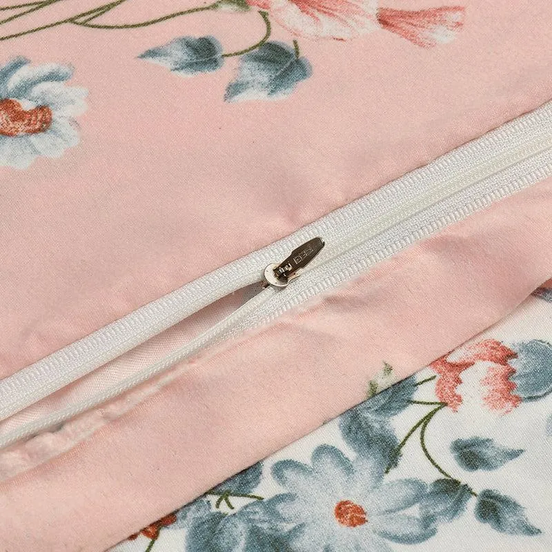Tangled Blossoms Floral Cotton Duvet Cover - 210 TC media 3