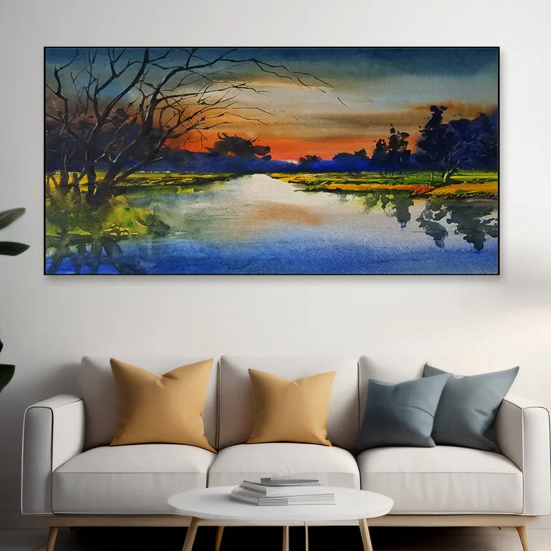 Nova Tranquil Lake Canvas Wall Painting media 3