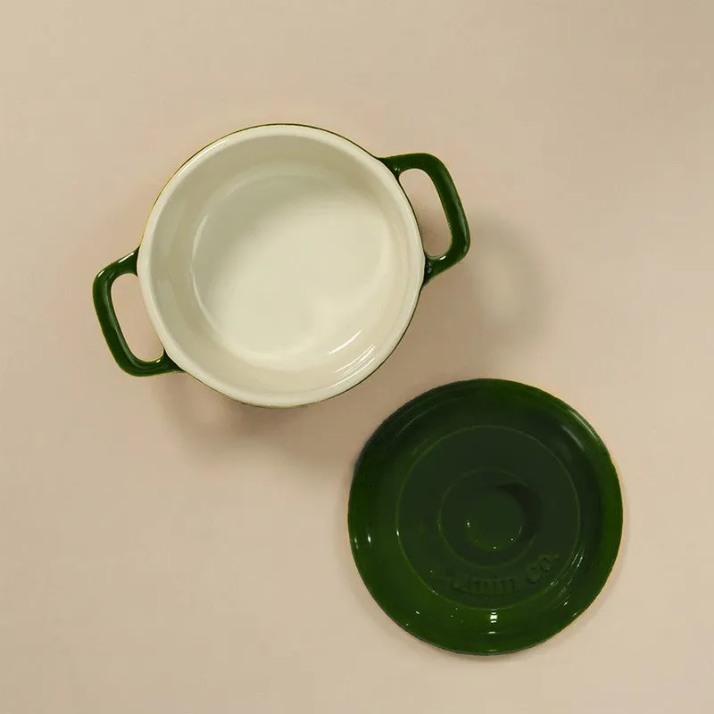 Cumin Co Ceramic Mini Cocottes (Green/240 mL) - Set of Two media 4