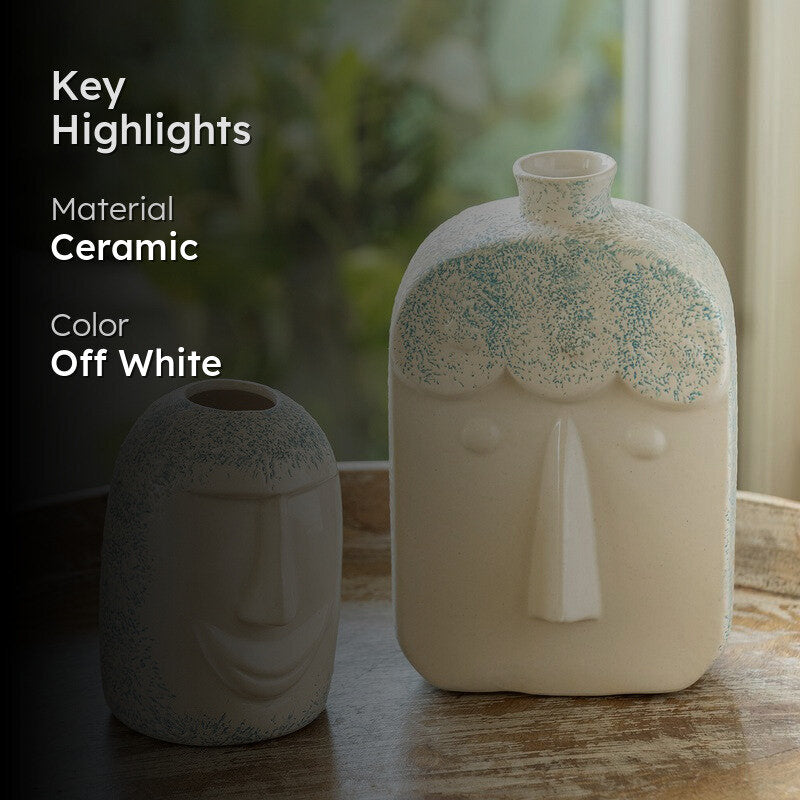Selene Ceramic Vase - Set Of Two media 2