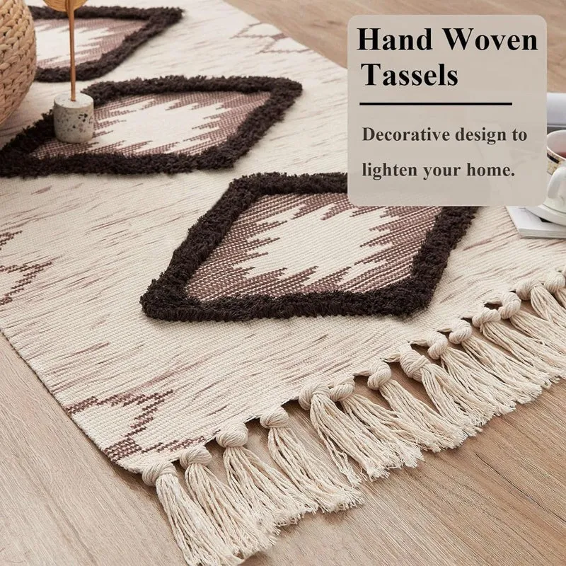 Boho Weave II Cotton Runner Rug - Brown media 6