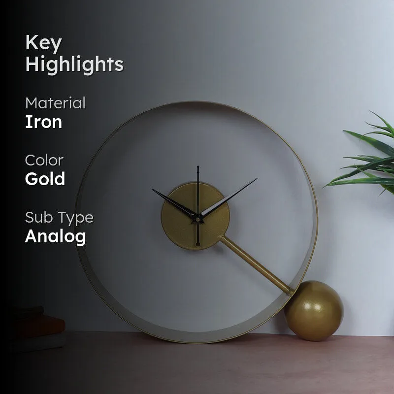 MonoTime Analog Table Clock - Gold media 2