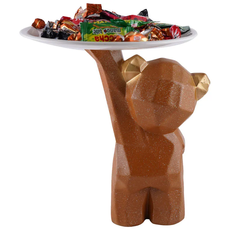 Teddy's Treat Painted Polyresin Show Piece - Brown media 6