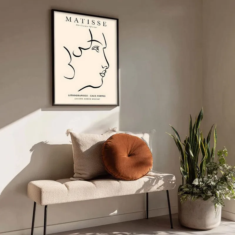 Contour Calm Canvas Wall Painting With Black Frame media 4