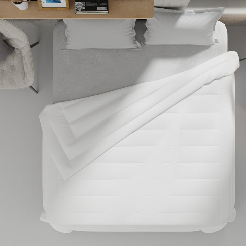 Nautica Ciel Luxe Solid Microfiber Comforter (White) - 110 GSM media 6