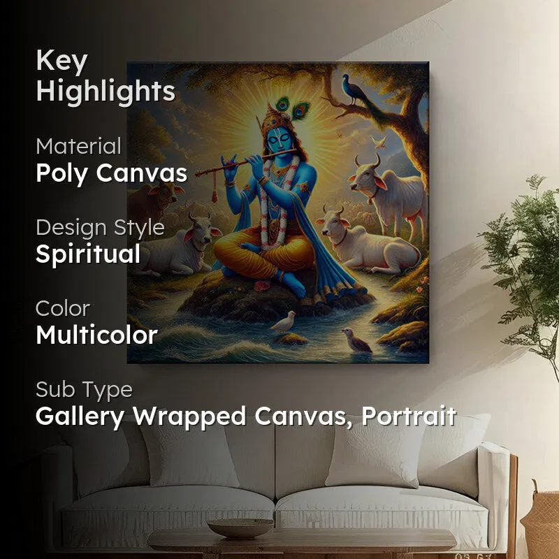 Krishna Paramatma Wall Painting media 2