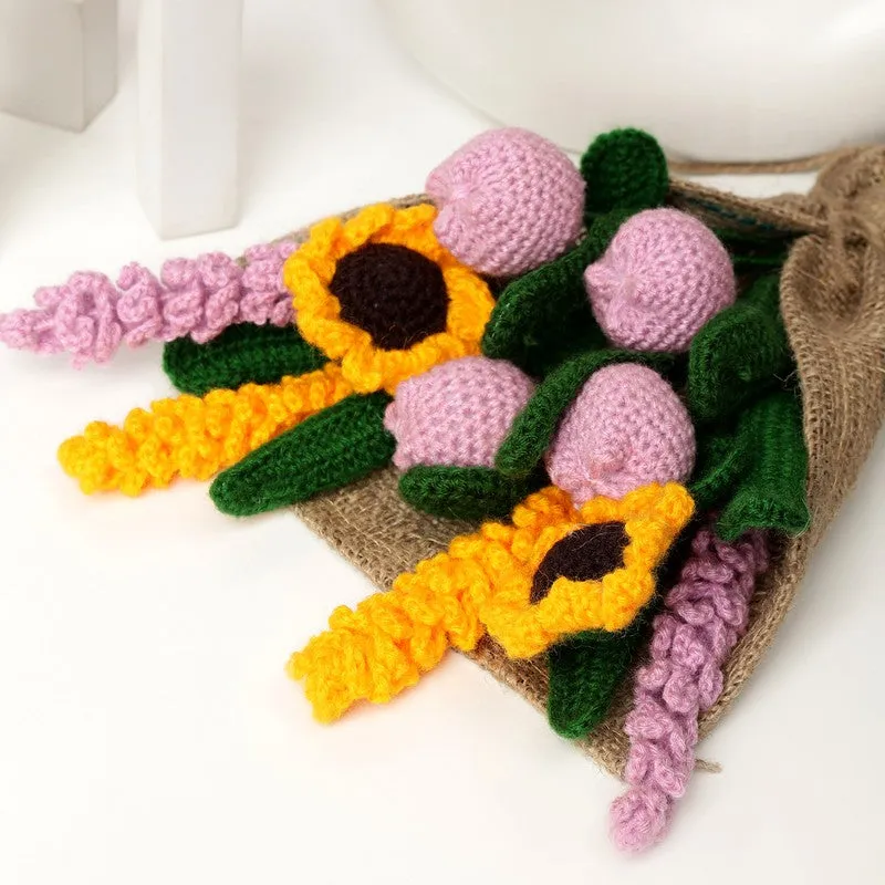 Crochet Handmade Tulip Bouquet (Yellow & Pink) - Set Of Ten media 6