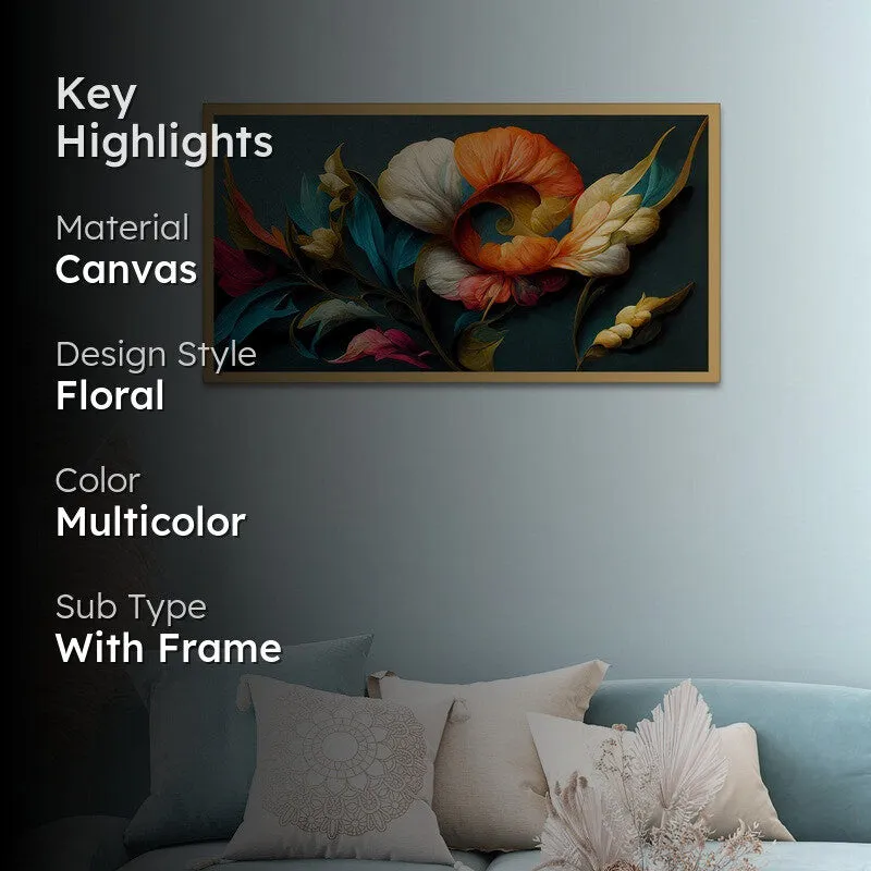 Siva Abstract Flora Canvas Wall Painting media 2