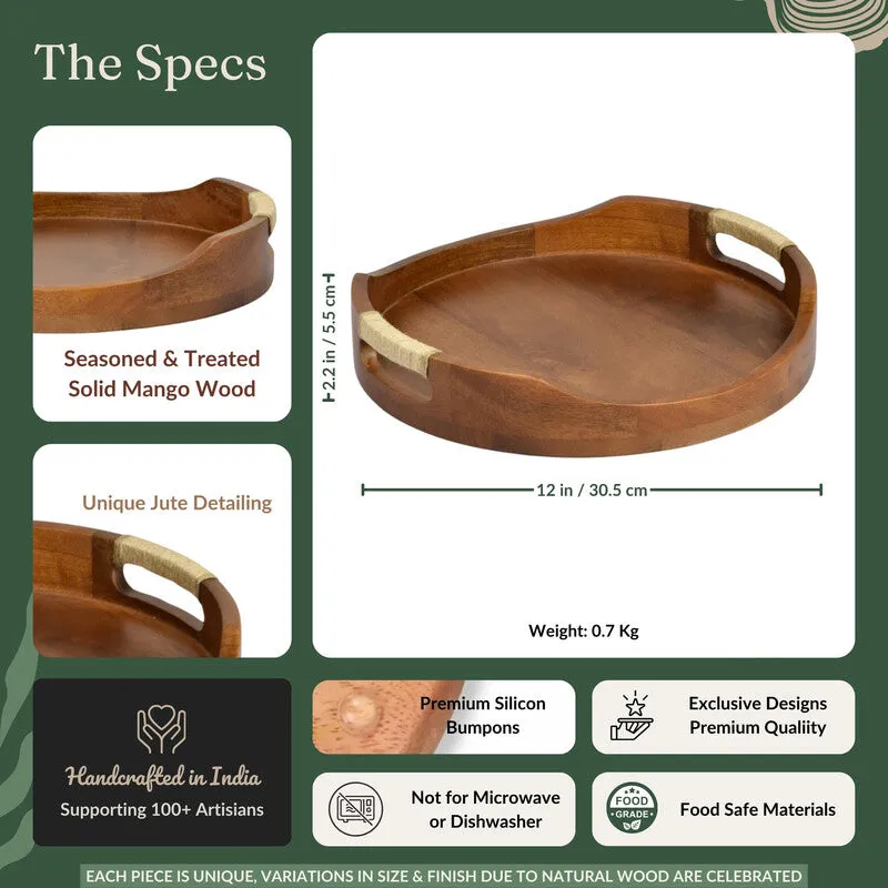 Musa Round Wooden Tray media 7