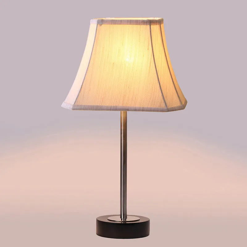 Ceylon Rodin Wooden Table Lamp - OffWhite,Silver,Black media 5