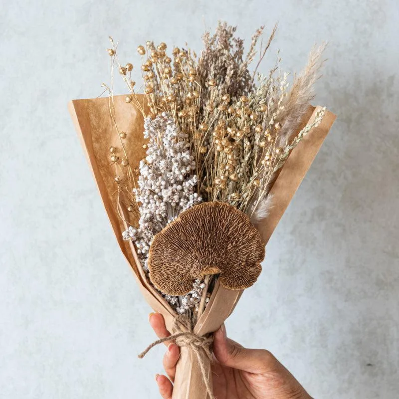 Neona Latte Dried Flower Bunch - Beige media 5