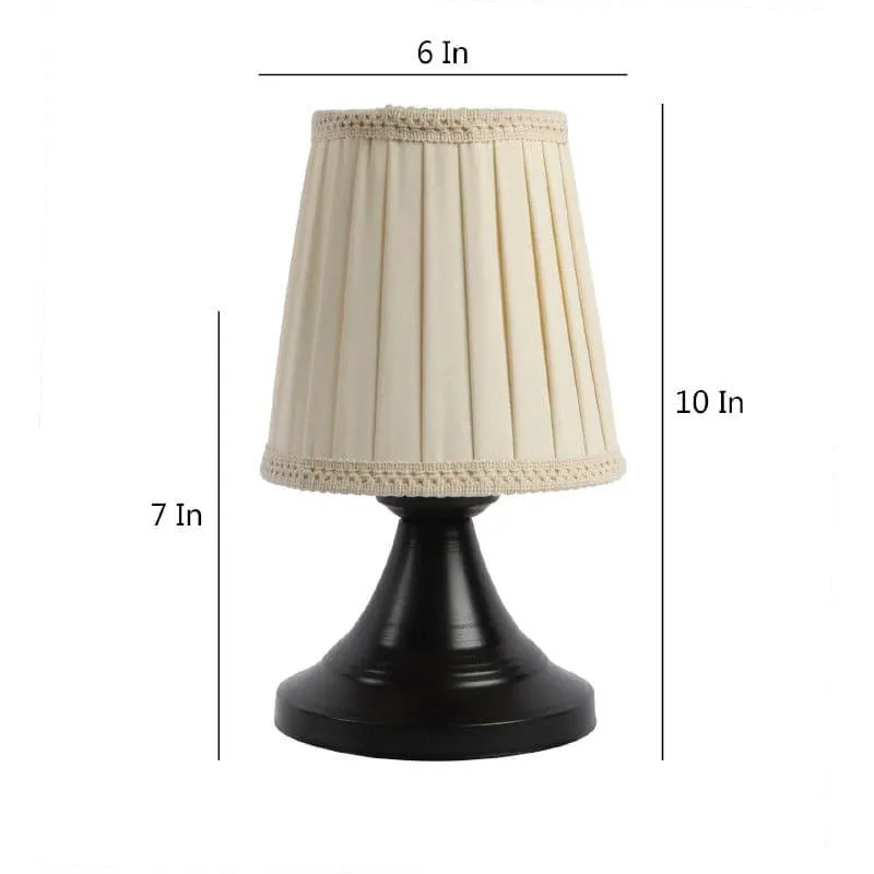Jifa Cloda Metal Fabric Table Lamp with Metal Base - Beige,Black media 5