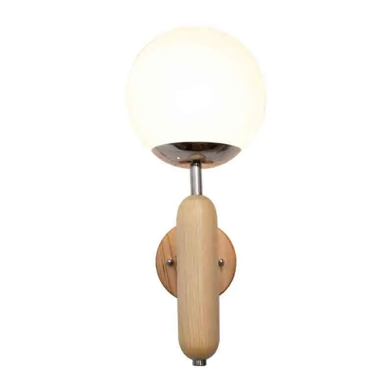 Valencia Glass & Wooden Wall Lamp media 4