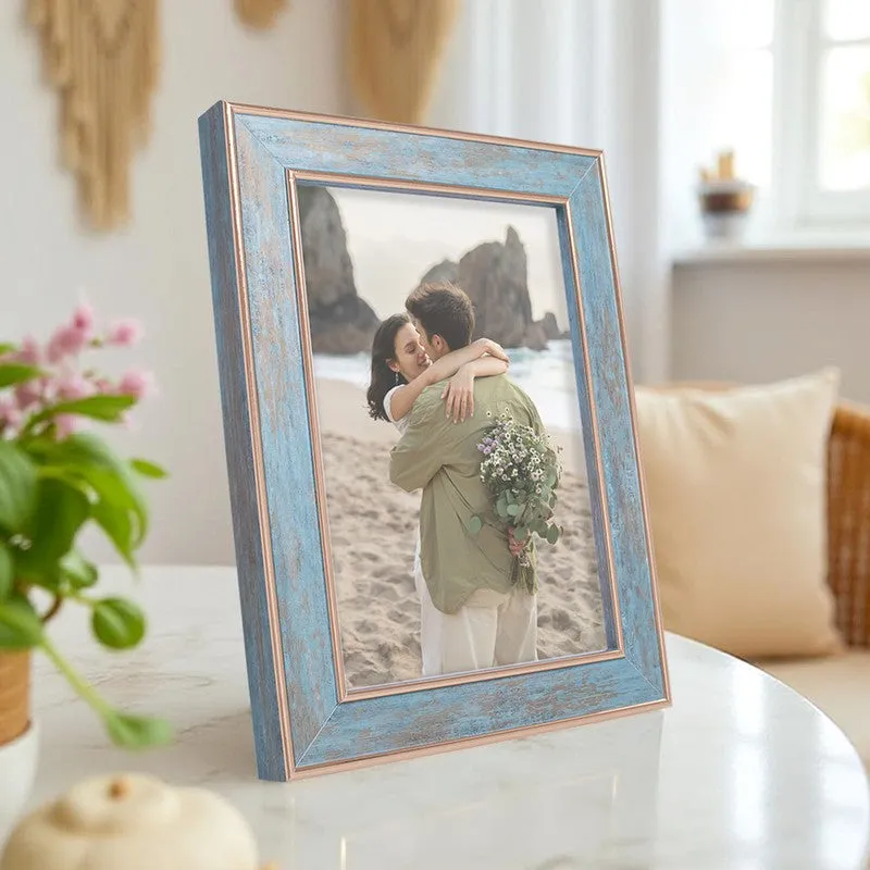 Nova Brushed Photo Frame - Blue & Gold media 3