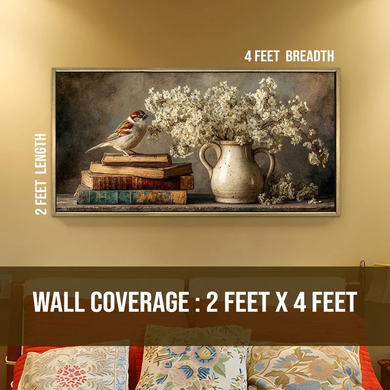 Floral Display Canvas Wall Painting With Frame media 8