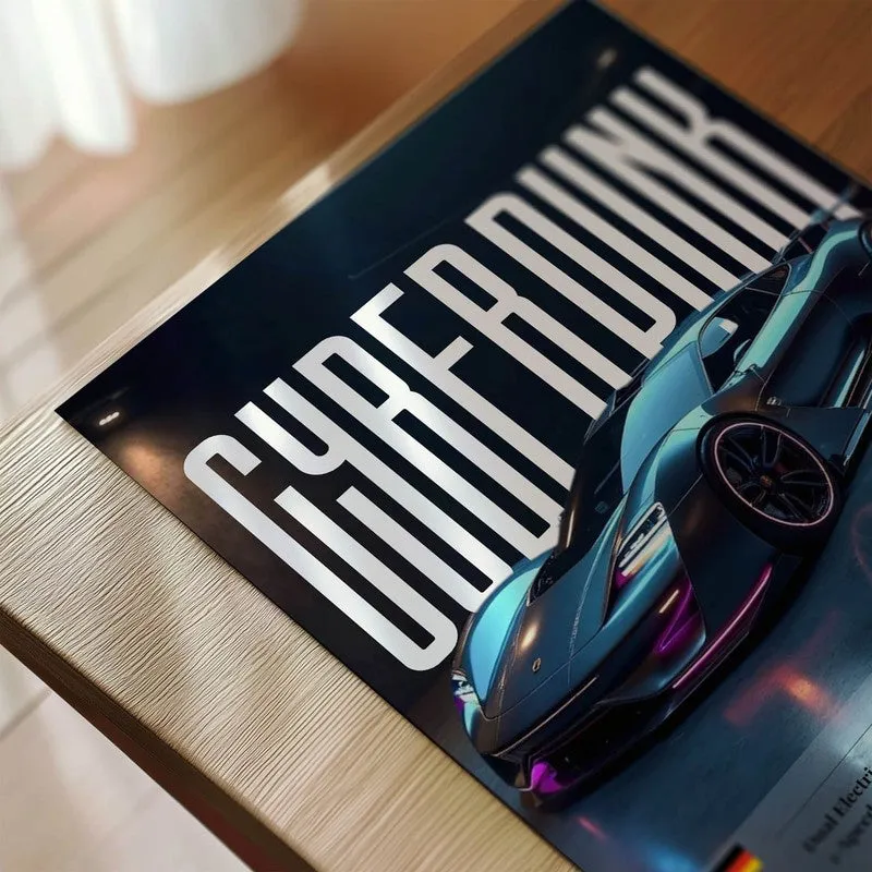 Neon Racer Wall Poster media 6