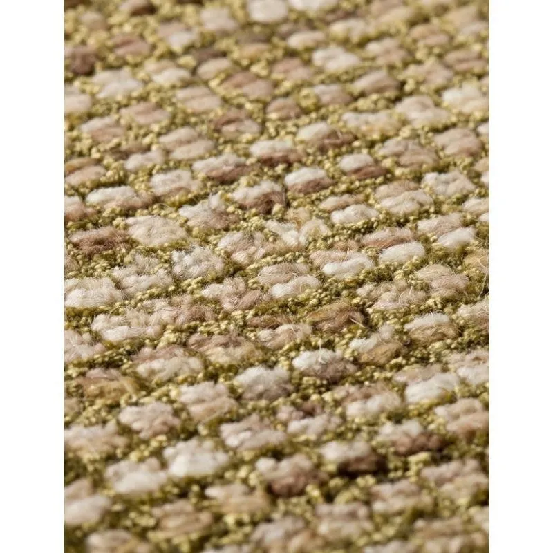 Thread Tale Hand Woven Wool Rug - Olive & Brown media 4