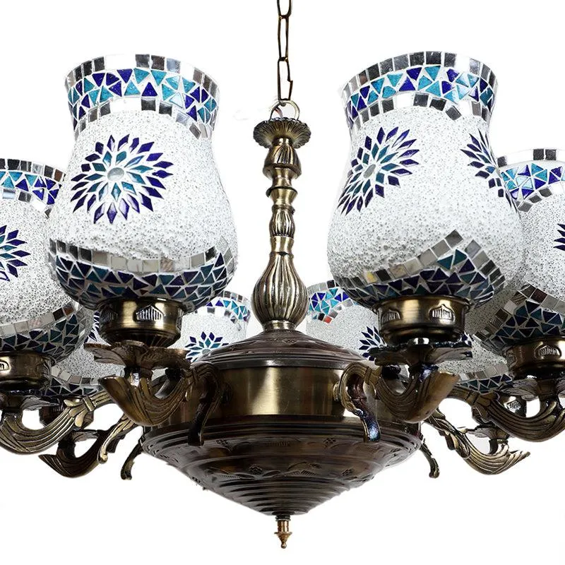 Prita Vilona Mosaic Golden Antique Ceiling Lamp media 5