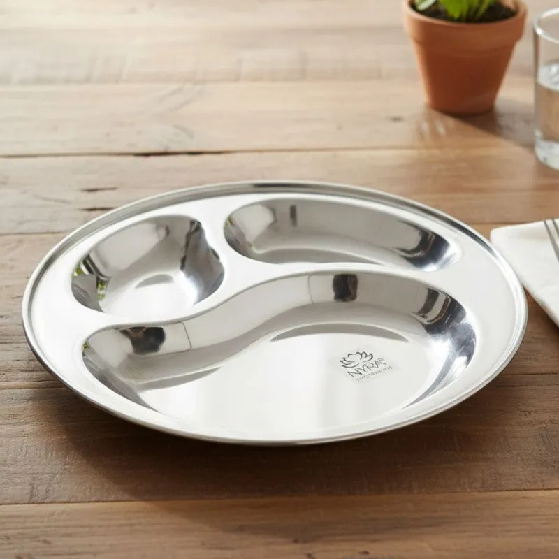 Servia Stainless Steel Dinner Plate - Set Of Six media 3